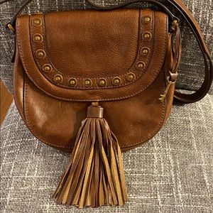 Fossil leather crossbody
